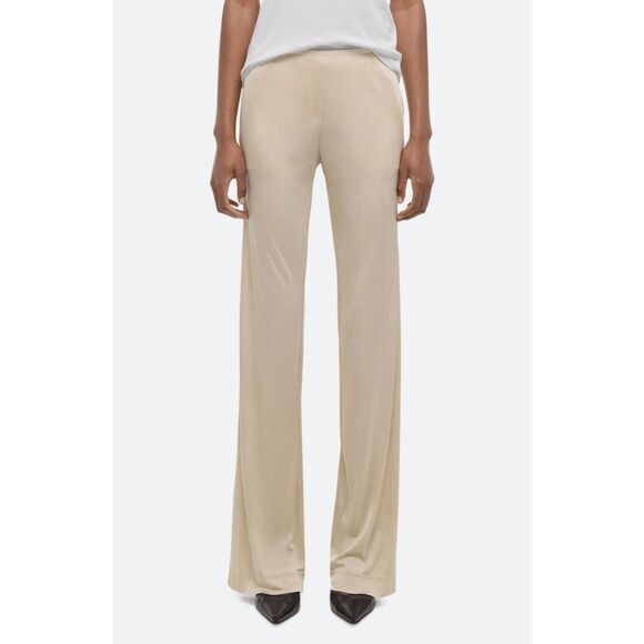 Helmut Lang Warm Sand Fluid Car Stretch Jersey Trouser Pants Women's Size XS